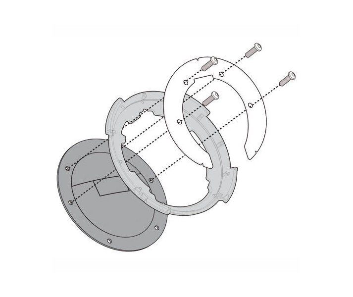 Kit adaptador Givi Tanklock para Ducati Monster 1100 EVO 11 a 12|BF09|