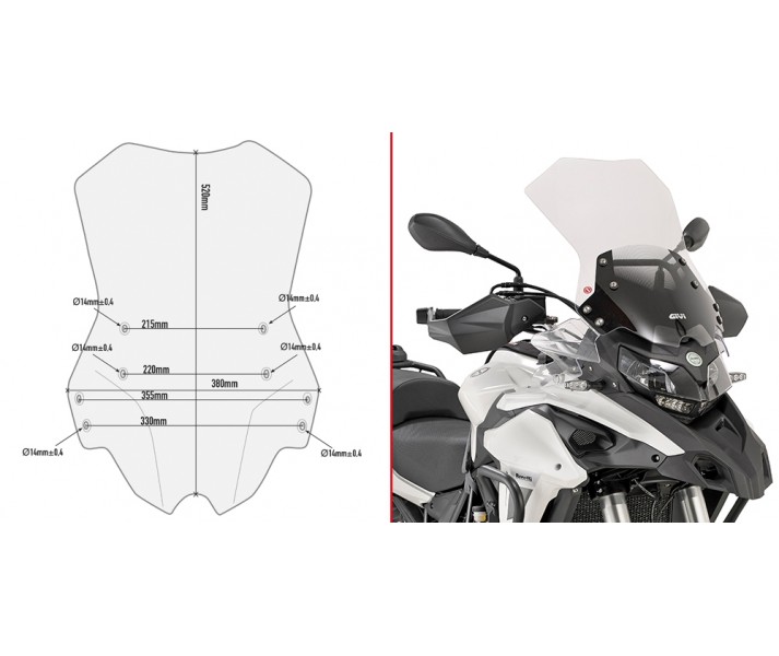 Cúpula Givi Completa Para Benelli Trk502 17