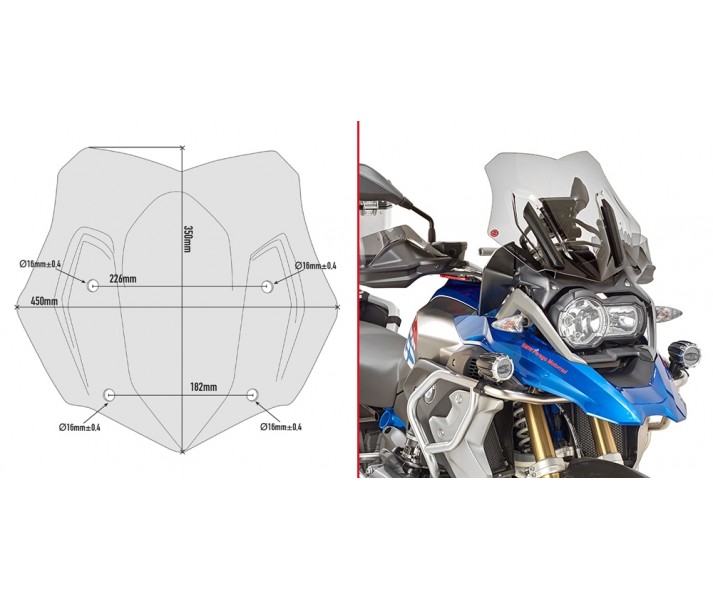 Cúpula Givi Completa Para Bmw R Gs 1200 16a17