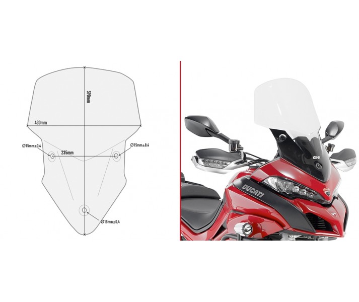 Cúpula Givi Completa Para Ducati Multistrada 1200 15