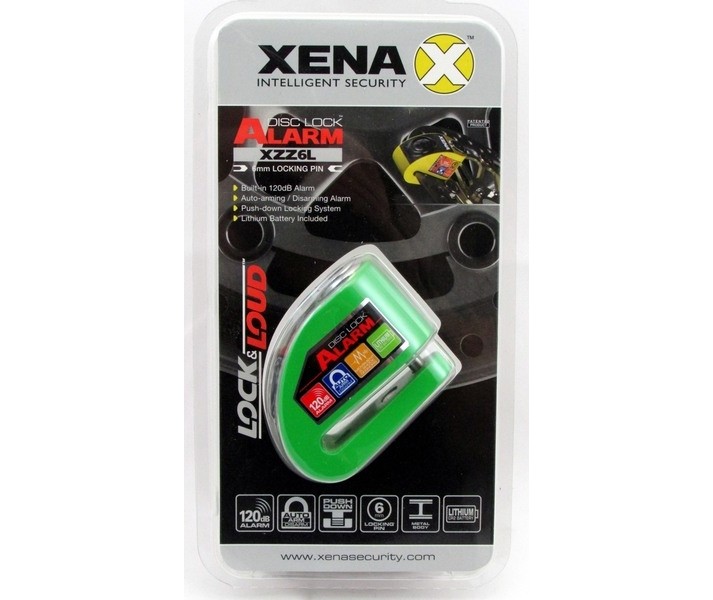 Candado Moto Xena Xzz6 Verde - 6Mm |Xzz6-Kg|