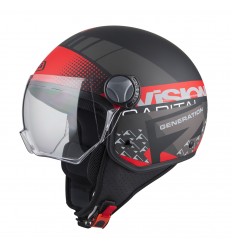 Casco Nzi Capital Vision Plus Negro Rojo |150321A220|