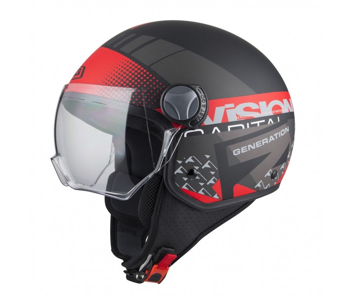 Casco Nzi Capital Vision Plus Negro Rojo |150321A220|