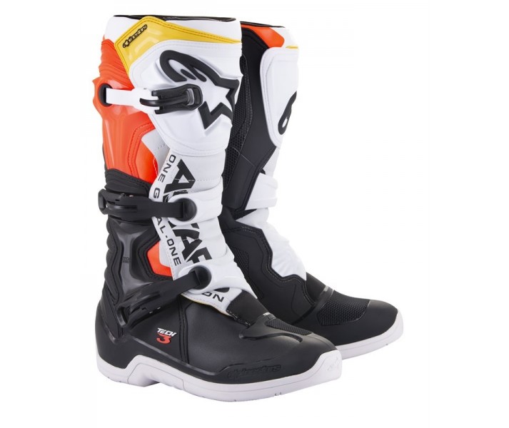 Alpinestars Tech 10 - Botas de moto todoterreno para hombre, color negro,  gris, naranja, blanco, 9
