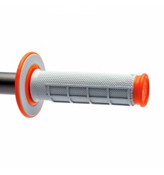 Puños Renthal Mx / Enduro Mx Dual Compound Grips 1/2 Waffle Naranja Color: Gris