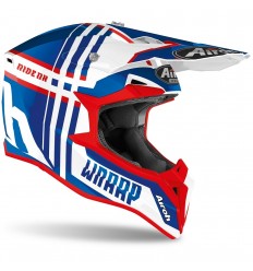 Casco Infantil Airoh Wraap Broken Azul Rojo Brillo |WRBR38Y|