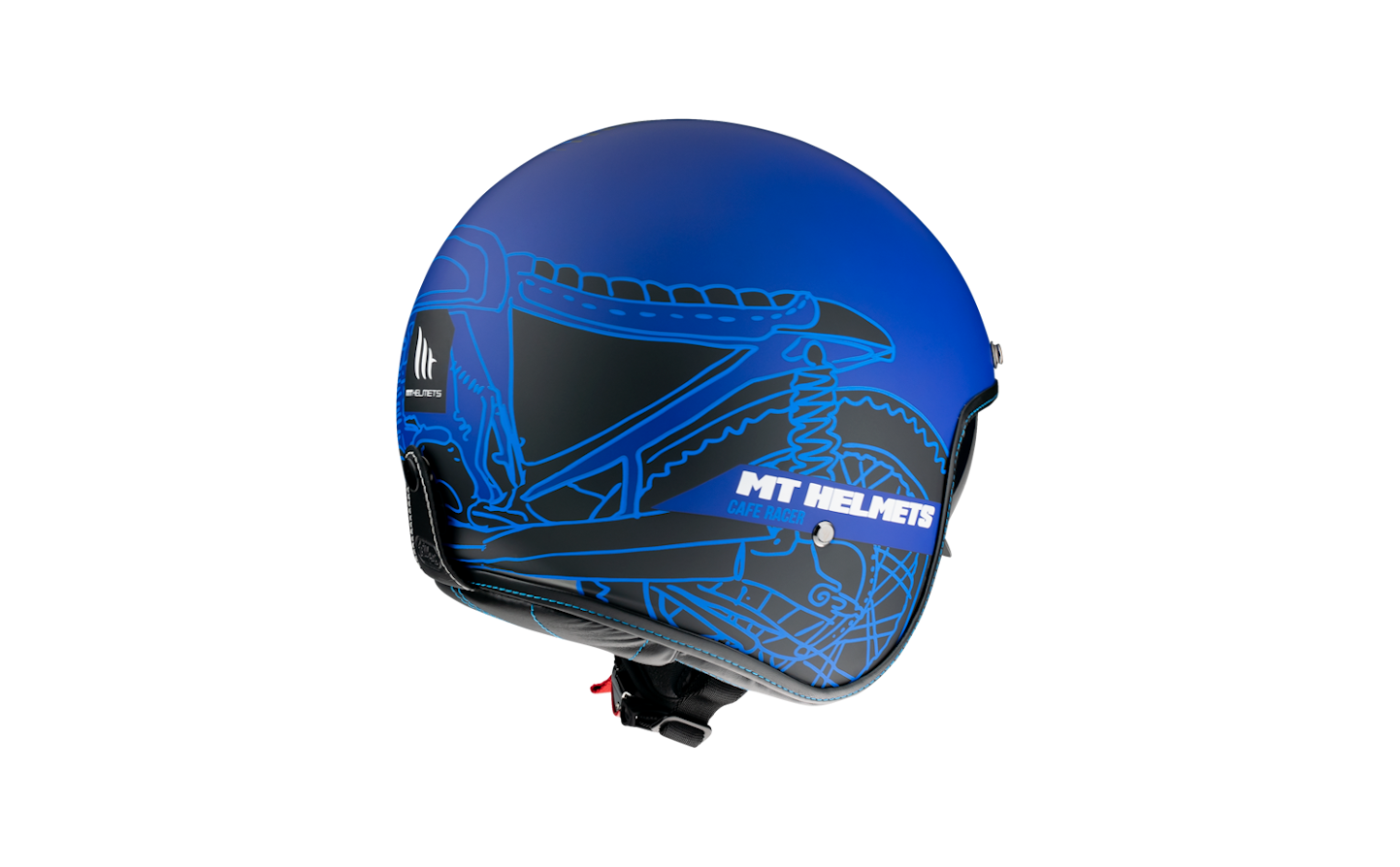 Casco MT Le Mans 2 SV Café Racer Azul, 12492431733