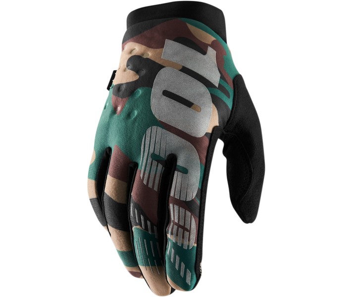 Guantes 100% Brisker Camo Verde |33305723|