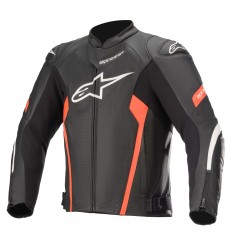 Chaqueta Alpinestars Faster V2 Airflow Leather Negro Rojo |3103621-1030|