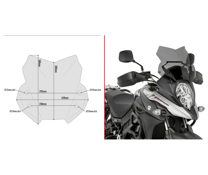 Cúpula Givi Completa Para Suzuki Dlv Strom 650 17