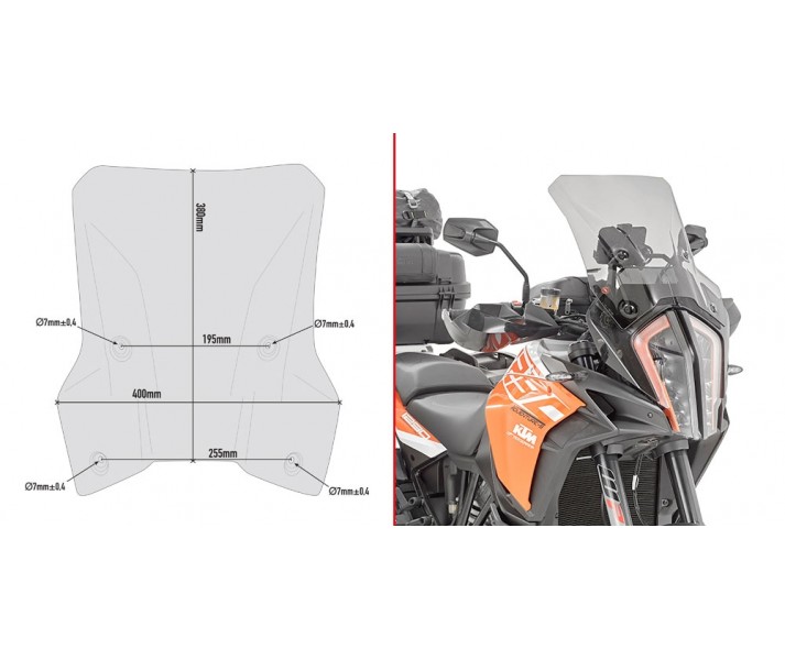 Cúpula Givi Completa Para Ktm Super Adv S 1290 17