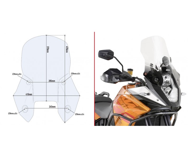 Cúpula Givi Completa Para Ktm Adventure-R 1190 13