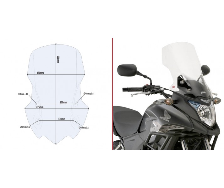 Cúpula Givi Completa Para Honda Cbx 500 13a16