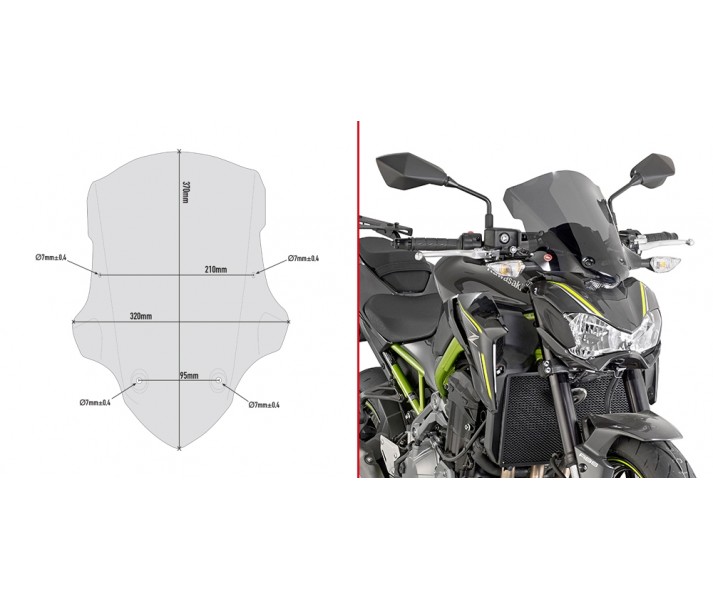 Cúpula Givi Completa Para Kawasaki Z 900 17