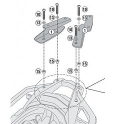 Kit Givi Montaje Soporte Maleta Posterior CRF1000L Africa Twin | SR1162 |