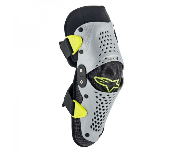 Rodillera Alpinestars Infantil Sx-1 Youth Knee Protector Plata Amarillo Fluor|65