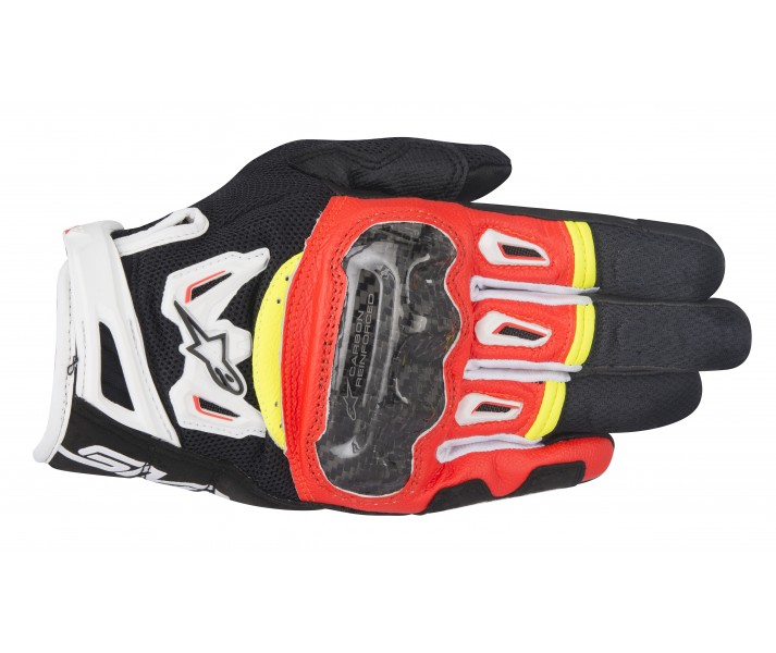 Guantes Alpinestars Smx-2 Ac V2 Rojo Fluor Blanco Amarillo Fluor |3567717-1325|