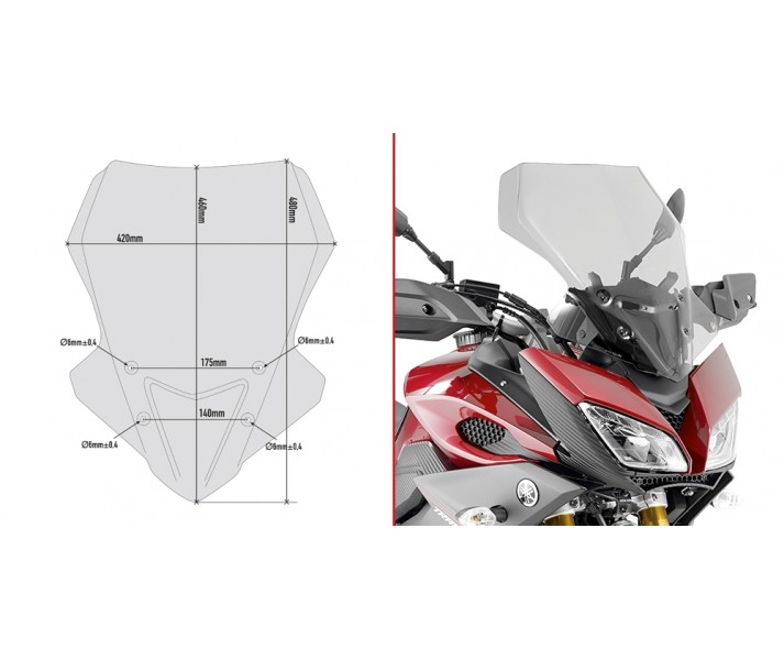 Cúpula Givi Completa Para Yamaha Mt-09 Tracer 15