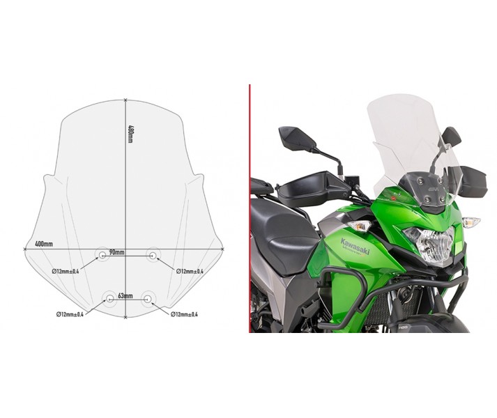 Cúpula Givi Completa Para Kawasaki Versys X 300 17