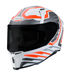 Casco Caberg Integral Mate Blanco Naranja Fluo Antracita |34900520|