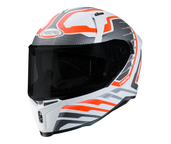 Casco Caberg Integral Mate Blanco Naranja Fluo Antracita |34900520|