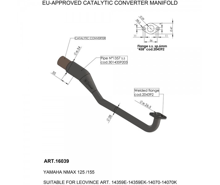 Catalytic Converter LEO VINCE /18120514/