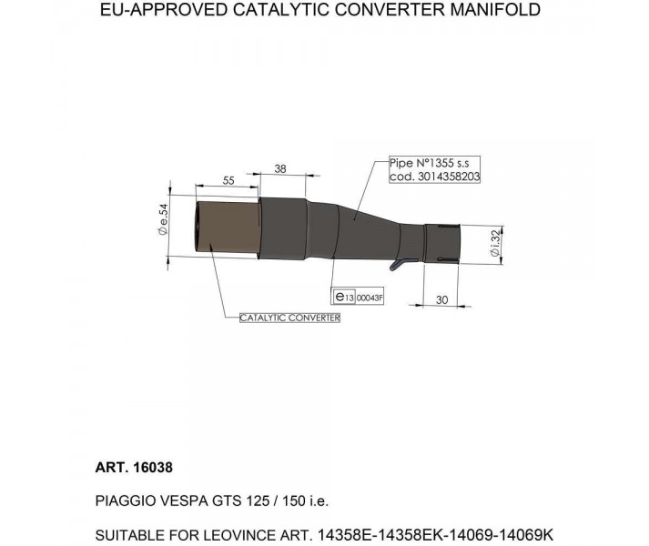 Catalytic Converter LEO VINCE /18120516/