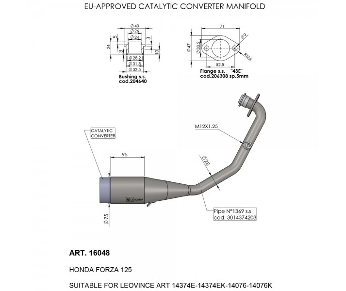 Catalytic Converter LEO VINCE /18120544/