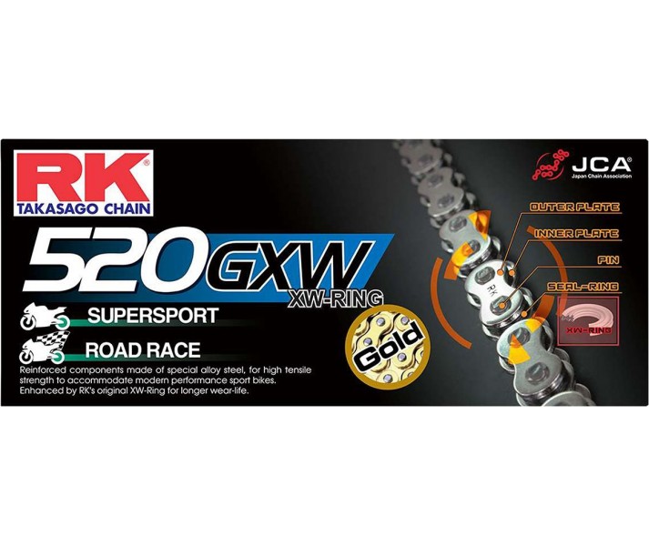 Cadena de transmisión con retenes XW-Ring GB 520 GXW RK /GB520GXW112/