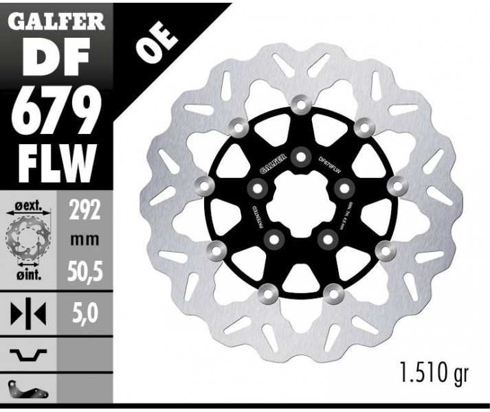 Brake Rotor Floating Flame GALFER SYSTEMS /17104211/