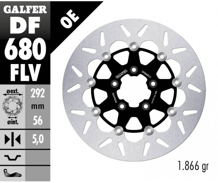 Brake Rotor Floating Round GALFER SYSTEMS /17104213/