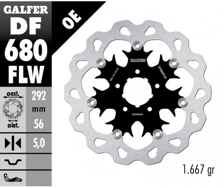 Brake Rotor Floating Flame GALFER SYSTEMS /17104214/