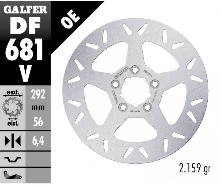 Brake Rotor Fixed Round GALFER SYSTEMS /17104215/