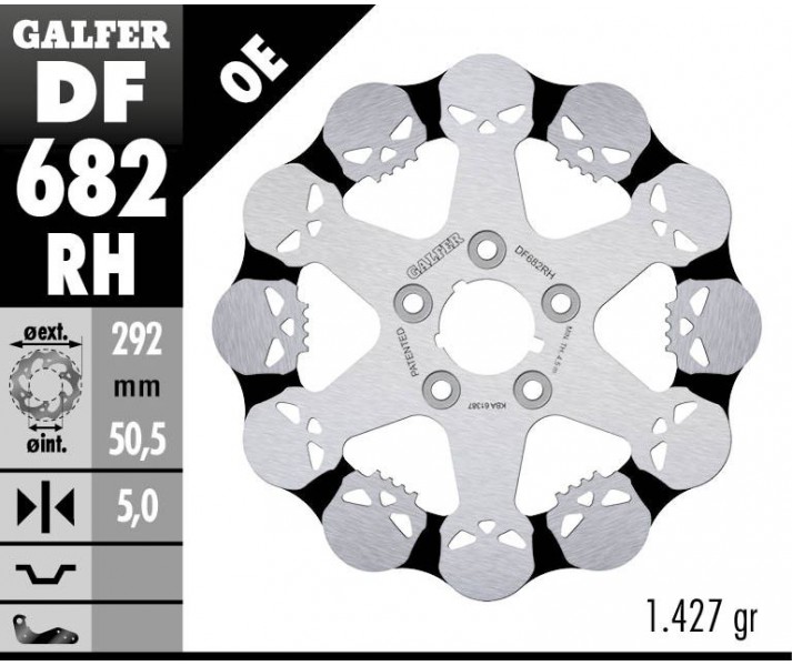 Skull Brake Rotor GALFER SYSTEMS /17104219/