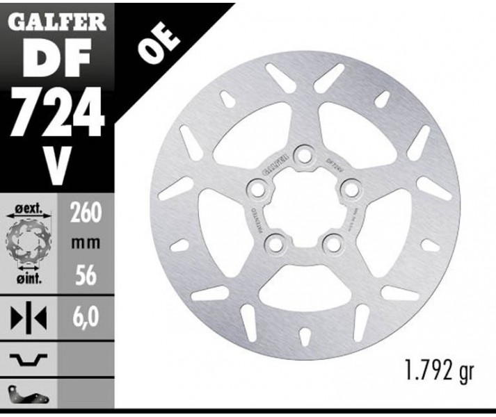 Brake Rotor Fixed Round GALFER SYSTEMS /17104220/