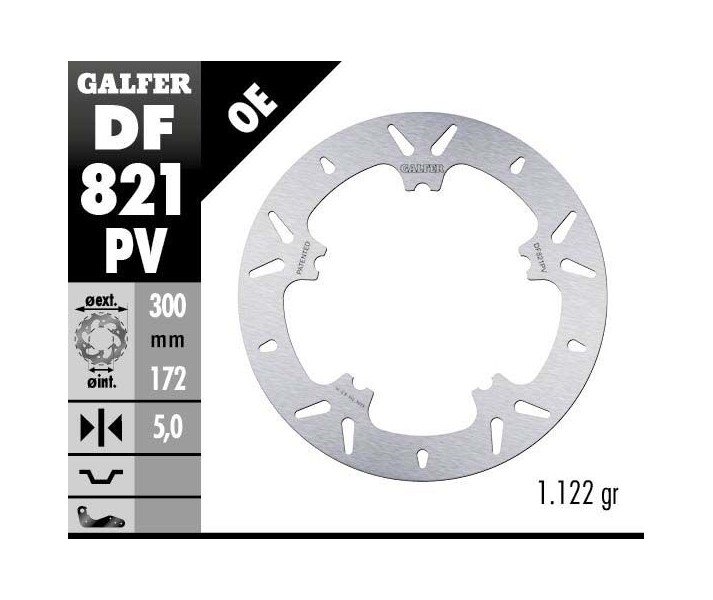 Brake Rotor Fixed Round GALFER SYSTEMS /17104223/