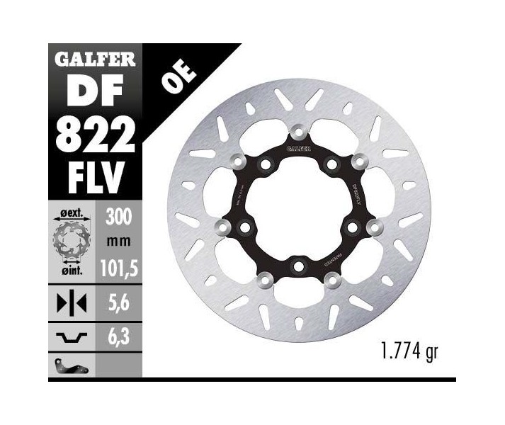 Brake Rotor Floating Round GALFER SYSTEMS /17104224/