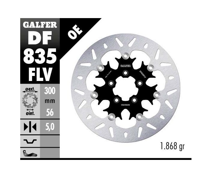 Brake Rotor Floating Round GALFER SYSTEMS /17104230/