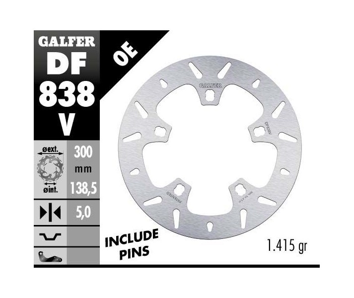 Skull Brake Rotor GALFER SYSTEMS /17104238/