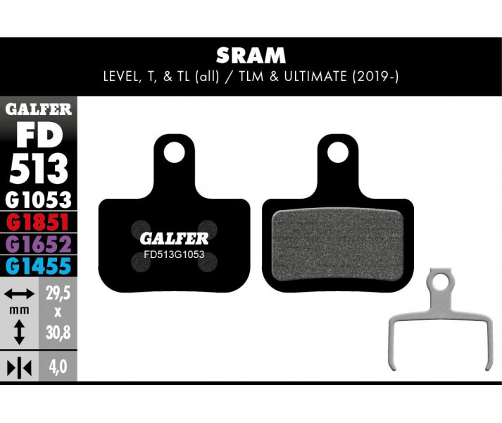 G1053 Standard Brake Pads GALFER SYSTEMS /17200760/