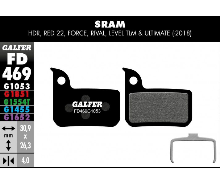 G1053 Standard Brake Pads GALFER SYSTEMS /17200761/