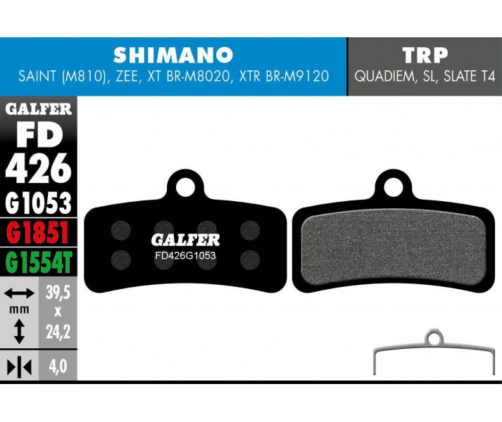 G1053 Standard Brake Pads GALFER SYSTEMS /17200762/