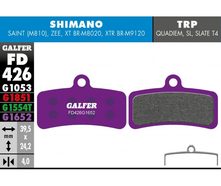 G1652 E-Bike Brake Pads GALFER SYSTEMS /17200766/