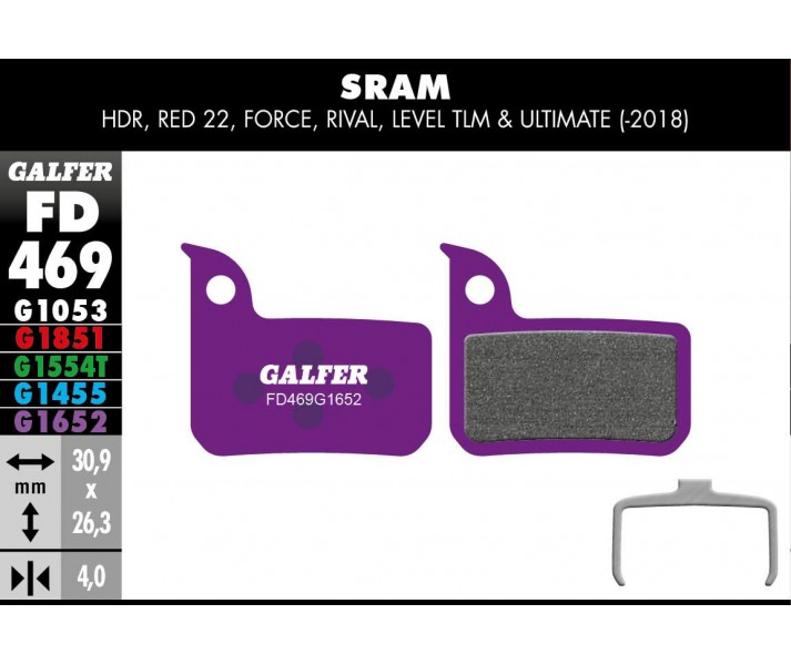 G1652 E-Bike Brake Pads GALFER SYSTEMS /17200792/