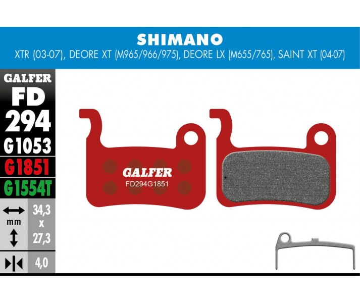 G1851 Advanced Brake Pads GALFER SYSTEMS /17200797/