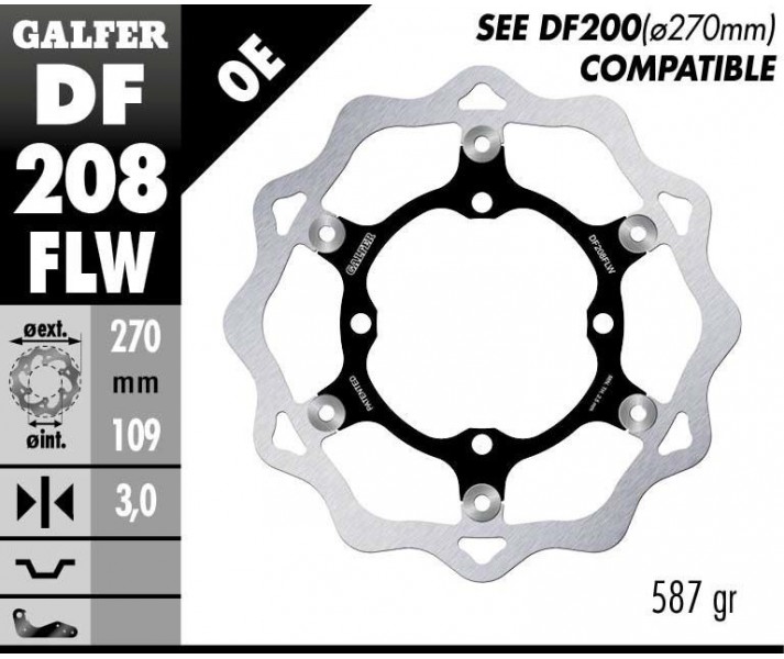 Disco de freno Wave® GALFER SYSTEMS /17111721/