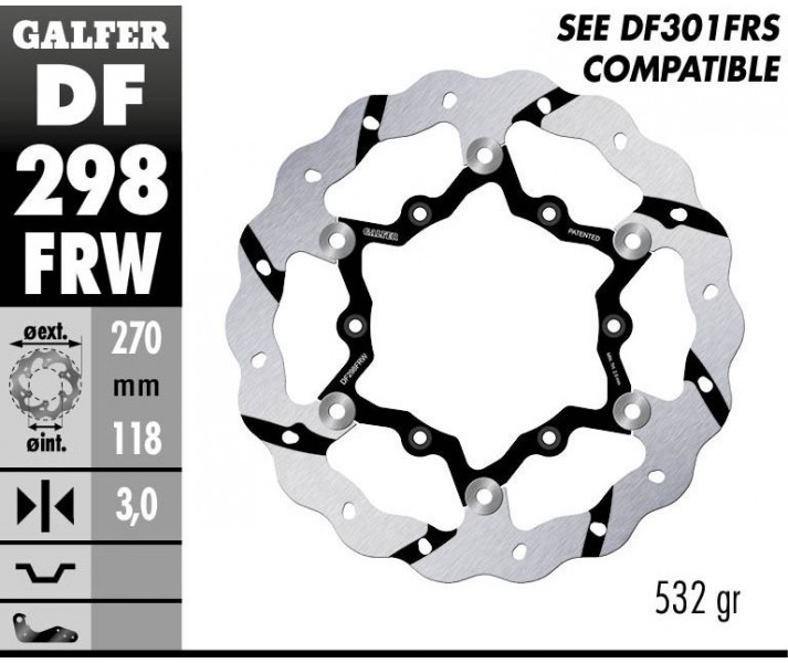 Disco de freno Wave® GALFER SYSTEMS /17111726/