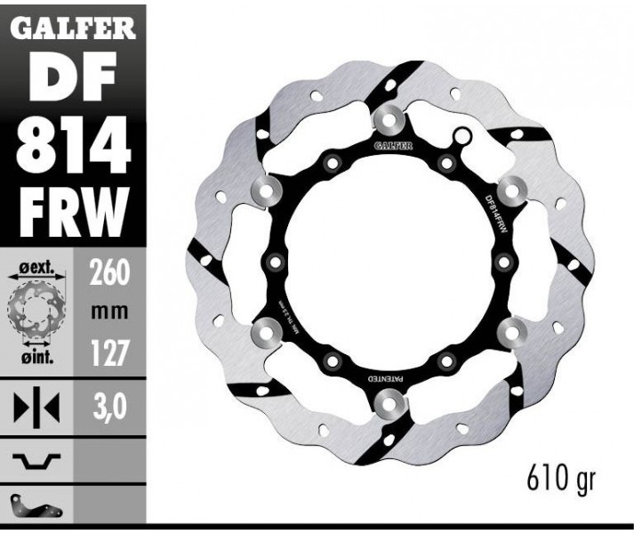 Disco de freno Wave® GALFER SYSTEMS /17111763/