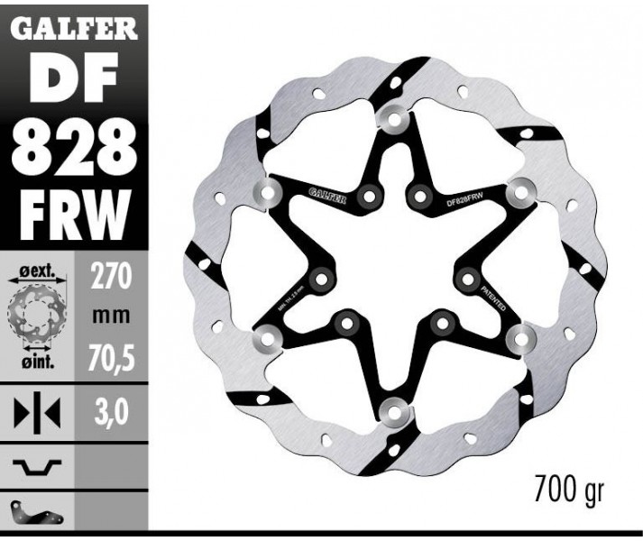 Disco de freno Wave® GALFER SYSTEMS /17111770/