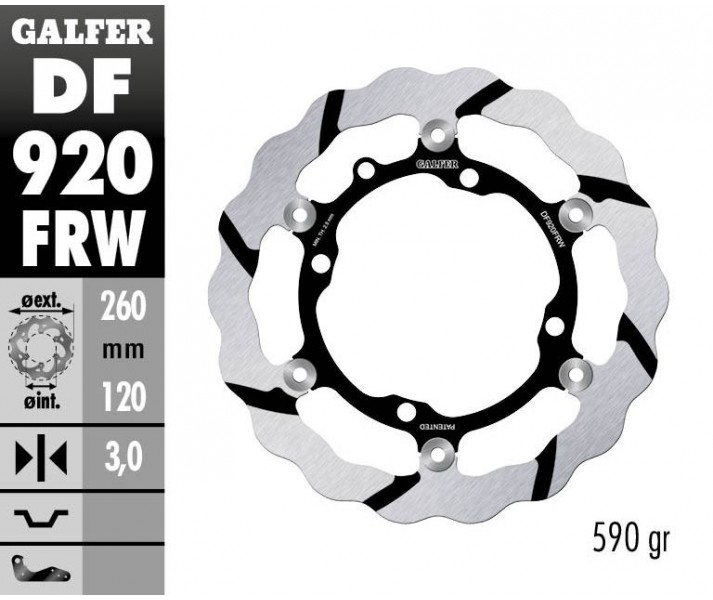 Disco de freno Wave® GALFER SYSTEMS /17111785/